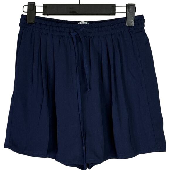 J Crew High Rise Dressy Pull On Tassel Drawstring Waist Tie Short XXS Navy Blue - Picture 2 of 15